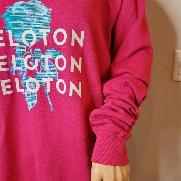 NWT peloton pink everyday oversized crewneck sweatshirt size medium. - Picture 11 of 15